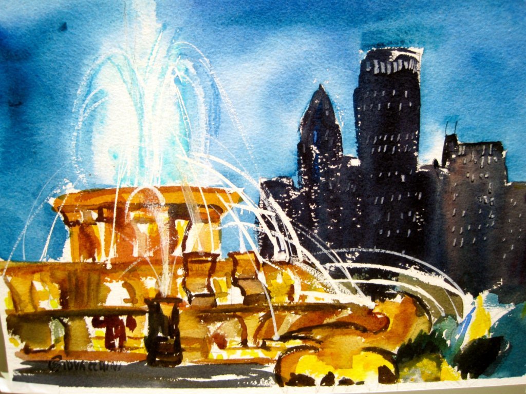 Buckingham Fountain at Dusk