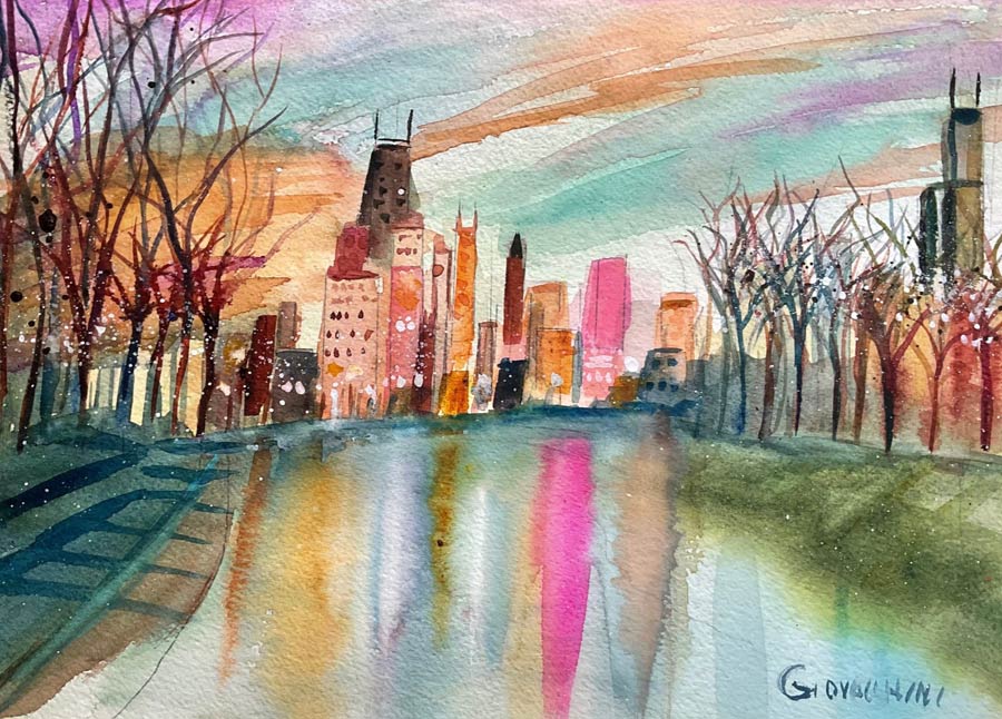 Highland Park skyline