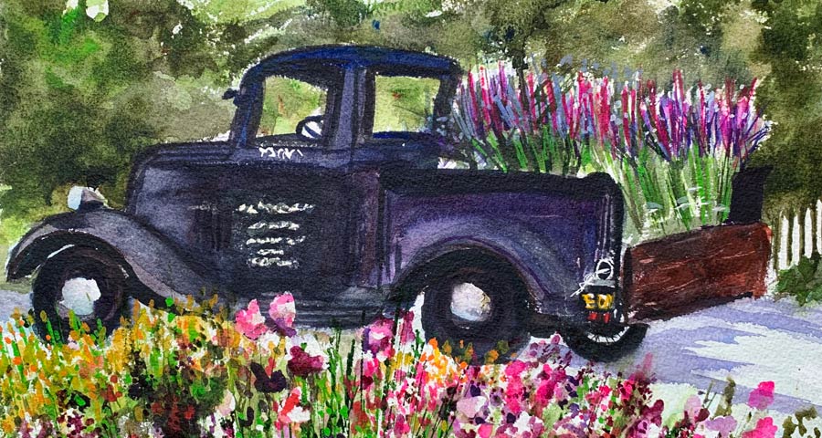 Lavender truck